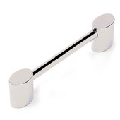  Contemporary III 4-3/8'' W Cabinet Pull with Oval Ends Polished Chrome 4-3/8'' Width x 1-3/16'' D x  1/4'' H