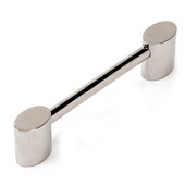 Contemporary III 4-3/8'' W Cabinet Pull with Oval Ends Polished Nickel 4-3/8'' Width x 1-3/16'' D x  1/4'' H
