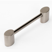  Contemporary III 4-3/8'' W Cabinet Pull with Oval Ends Satin Nickel 4-3/8'' Width x 1-3/16'' D x  1/4'' H