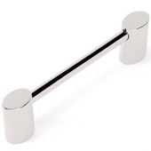  Contemporary III 4-7/8'' W Cabinet Pull with Oval Ends Polished Chrome 4-7/8'' Width x 1-3/16'' D x  1/4'' H