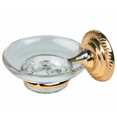  Regency Series Glass Soap Dish with Wall Mounted Holder in Bronze