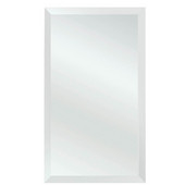  White Framed/Frameless Recessed Single Door Medicine Cabinet with Polished Edge and Reversible Hinge 14-1/4''W x 4''D x 24''H