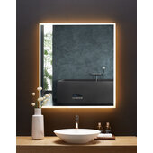  Immersion 36'' W x 40'' H LED Frameless Mirror with Bluetooth, Defogger, and Digital Display, 110V, 2800 & 6000K Color Temperature 