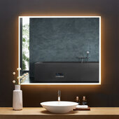  Immersion 48'' W x 40'' H LED Frameless Mirror with Bluetooth, Defogger, and Digital Display, 110V, 2800 & 6000K Color Temperature 