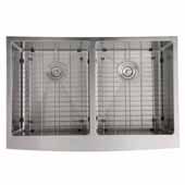  Pro Series Double Bowl Farmhouse Apron Front Stainless Steel Kitchen Sink, 33''W x 22-1/4''D x 10''H