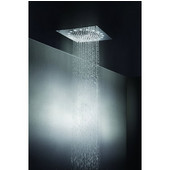  Dynamo Built-In Square Shower Head with Soft White LED Lighting, Chrome, 13-1/2'' W x 13-1/2'' D x 5'' H