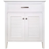  Kensington 30'' Single Sink Base Cabinet In White, 30''W x 21-1/2''D x 33-1/2''H