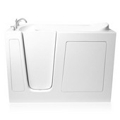  EZWT Collection Soaker Series Walk-In Tub, Left Side in White, 60'' W x 30'' D x 37'' H