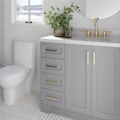  Taylor 37'' W Single Sink Bath Vanity with Right Offset Oval Sink and Carrara White Marble Countertop, Grey, 37'' W x 22'' D x 36'' H