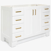  Taylor 48'' W Bath Vanity Single Sink Base Cabinet Only, White, 48'' W x 21-1/2'' D x 34-1/2'' H