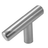  Contemporary Bar Knob, 2''W x 1.37''D x 0.5''H, Solid Stainless Steel