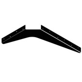  Imported ADA Workstation Support Standard Steel Bracket 12'' D x 18'' H in Black, Sold As 6-Piece