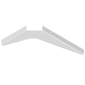  Imported ADA Workstation Support Standard Steel Bracket 12'' D x 18'' H in White, Sold As 6-Piece