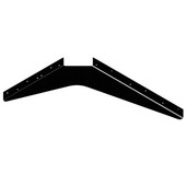  Imported ADA Workstation Support Standard Steel Bracket 15'' D x 21'' H in Black, Sold As 6-Piece