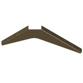  Imported ADA Workstation Support Standard Steel Bracket 15'' D x 21'' H in Brown, Sold As 6-Piece