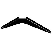  Imported ADA Workstation Support Standard Steel Bracket 18'' D x 24'' H in Black, Sold As 6-Piece