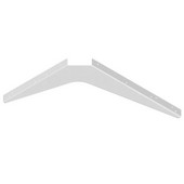  Imported ADA Workstation Support Standard Steel Bracket 18'' D x 24'' H in White, Sold As 6-Piece