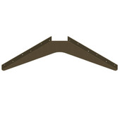  Imported ADA Workstation Support Standard Steel Bracket 21'' D x 21'' H in Brown, Sold As 6-Piece