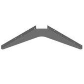  Imported ADA Workstation Support Standard Steel Bracket 21'' D x 21'' H in Gray, Sold As 6-Piece