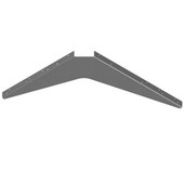  Imported ADA Workstation Support Standard Steel Bracket 24'' D x 29'' H in Gray, Sold As 4-Piece