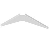  Imported ADA Workstation Support Standard Steel Bracket 24'' D x 29'' H in White, Sold As 4-Piece