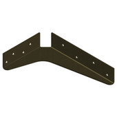  Imported ADA Shelf Support Standard Steel Bracket 5'' D x 8'' H in Brown, Sold As 10-Piece