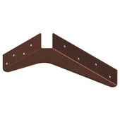  Imported ADA Shelf Support Standard Steel Bracket 5'' D x 8'' H in Copper, Sold As 10-Piece