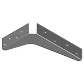  Imported ADA Shelf Support Standard Steel Bracket 5'' D x 8'' H in Gray, Sold As 10-Piece