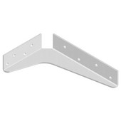  Imported ADA Shelf Support Standard Steel Bracket 5'' D x 8'' H in White, Sold As 10-Piece