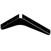  Imported ADA Shelf Support Standard Steel Bracket 8'' D x 12'' H in Black, Sold As 10-Piece