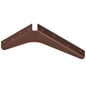  Imported ADA Shelf Support Standard Steel Bracket 8'' D x 12'' H in Copper, Sold As 10-Piece