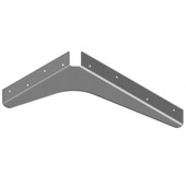  Imported ADA Shelf Support Standard Steel Bracket 8'' D x 12'' H in Gray, Sold As 10-Piece