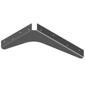 Imported ADA Shelf Support Standard Steel Bracket 8'' D x 12'' H in Primer, Sold As 10-Piece