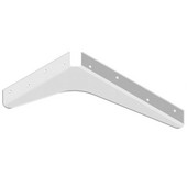  Imported ADA Shelf Support Standard Steel Bracket 8'' D x 12'' H in White, Sold As 10-Piece