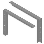  Imported Concealed Bracket (2.0 Version) with 24'' Support Arm in Gray, Sold As Pair