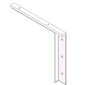  Imported Concealed Flat Bracket (1.0 Version) with 12'' Support Arm in White, Sold As Pair