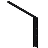 Imported Concealed Flat Bracket (1.0 Version) with 18'' Support Arm in Black, Sold As Pair