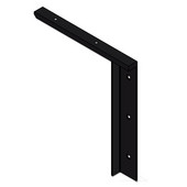  Imported Concealed Flat Bracket (1.0 Version) with 9'' Support Arm in Black, Sold As Pair
