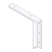  Imported Concealed Flat Bracket (2.0 Version) with 12'' Support Arm in White, Sold As Pair