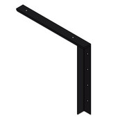  Imported Concealed Flat Bracket (2.0 Version) with 18'' Support Arm in Black, Sold As Pair