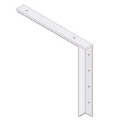  Imported Concealed Flat Bracket (2.0 Version) with 18'' Support Arm in White, Sold As Pair