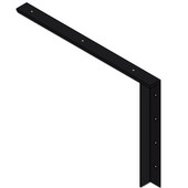  Imported Concealed Flat Bracket (2.0 Version) with 24'' Support Arm in Black, Sold As Pair