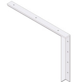  Imported Concealed Flat Bracket (2.0 Version) with 24'' Support Arm in White, Sold As Pair