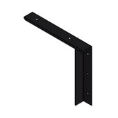  Imported Concealed Flat Bracket (2.0 Version) with 9'' Support Arm in Black, Sold As Pair