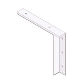  Imported Concealed Flat Bracket (2.0 Version) with 9'' Support Arm in White, Sold As Pair