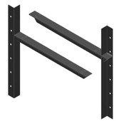  Imported Extended Concealed Bracket (2.0 Version) with 24'' Support Arm in Black, Sold As Pair