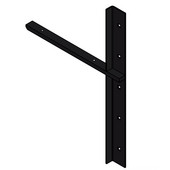  Imported Extended Concealed Flat Bracket (1.0 Version) with 12'' Support Arm in Black, Sold As Pair