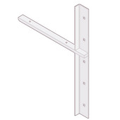  Imported Extended Concealed Flat Bracket (1.0 Version) with 12'' Support Arm in White, Sold As Pair