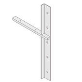  Imported Extended Concealed Flat Bracket (1.0 Version) with 9'' Support Arm in White, Sold As Pair