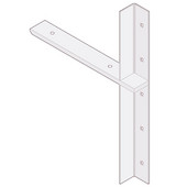  Imported Extended Concealed Flat Bracket (2.0 Version) with 12'' Support Arm in White, Sold As Pair